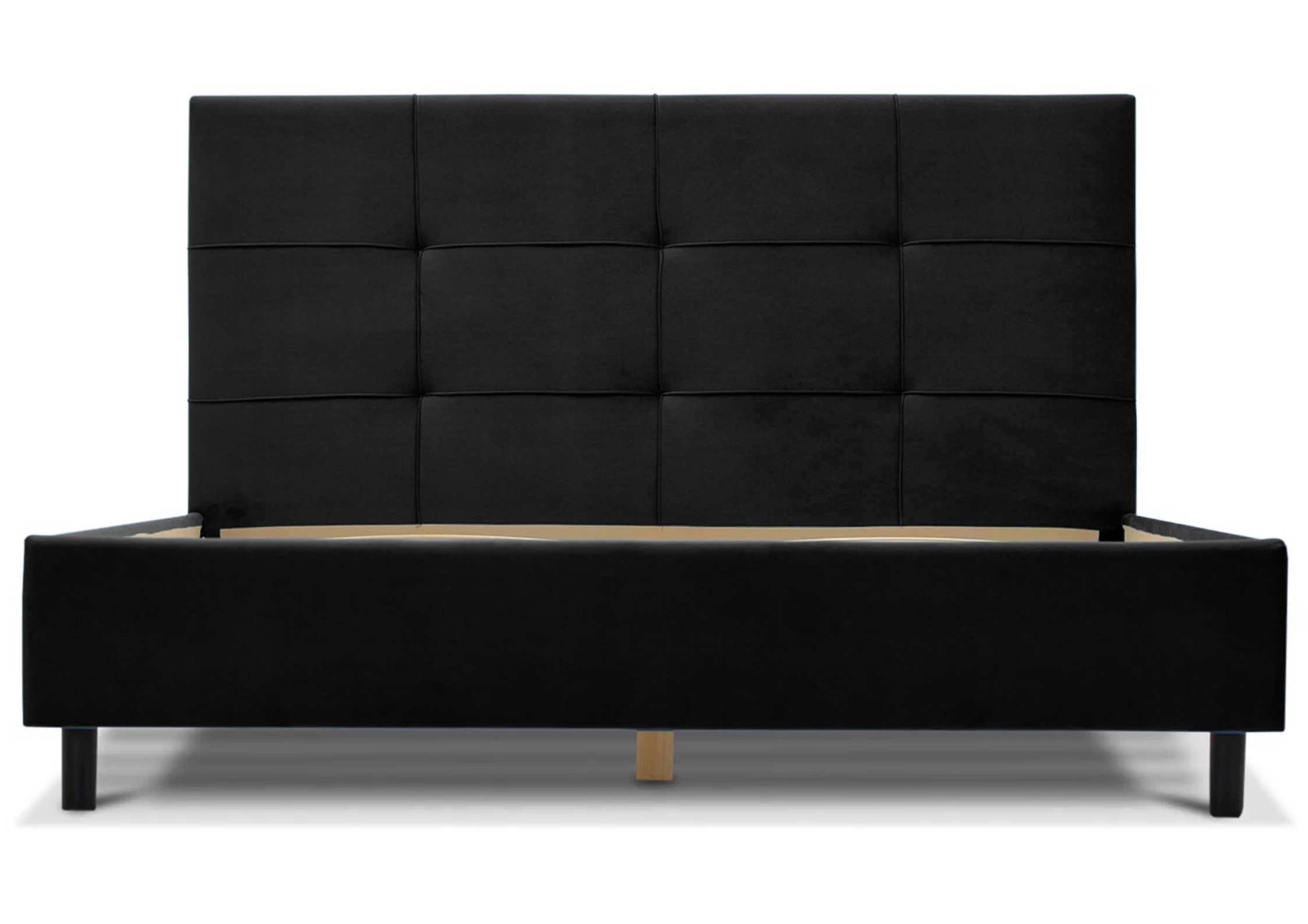 Czarne łóżko 140x200cm